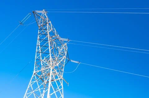 Electricity pylons. Stock Photos