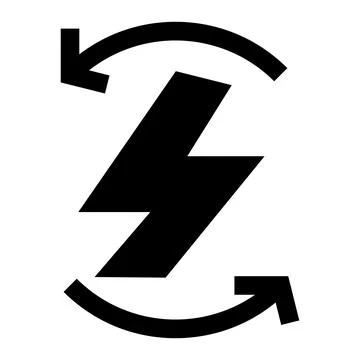 Electricity Recycling Vector Icon Design Illustration Stock Illustration