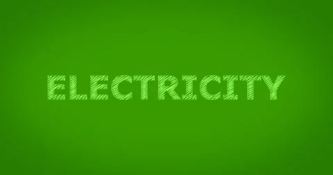 ELECTRICITY scribble text Stock Illustration