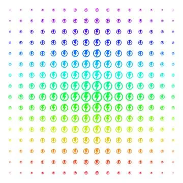 Electricity Shape halftone Spectral effect イラスト素材