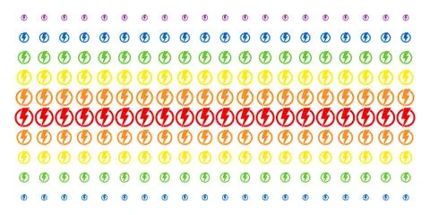 Electricity Shape Halftone Spectral Pattern Stock Illustration