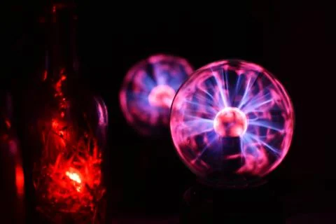 Electricity static fire-ball. Stock Photos