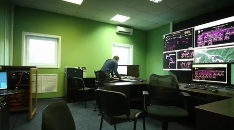 Electricity station equipment Stock Footage 30323367