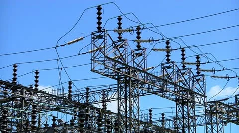 Electricity substation Stock Footage 22666569