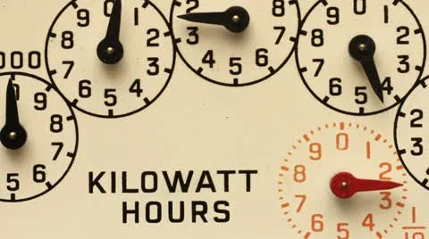 Electricity supply meter dials close up time lapse and track. Electrical energy. Stock Footage 10882376