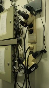 Electricity terminals Foto stock
