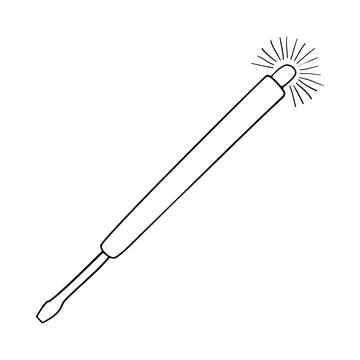 Electricity Test Screwdriver Icon 스톡 일러스트