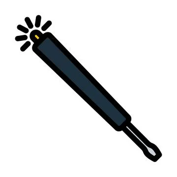 Electricity Test Screwdriver Icon 스톡 일러스트