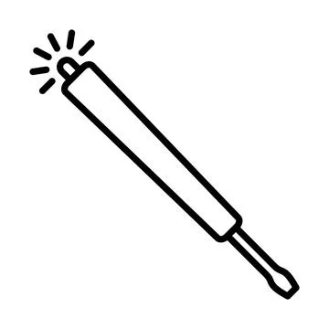 Electricity Test Screwdriver Icon 스톡 일러스트