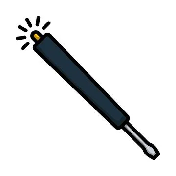 Electricity Test Screwdriver Icon 스톡 일러스트