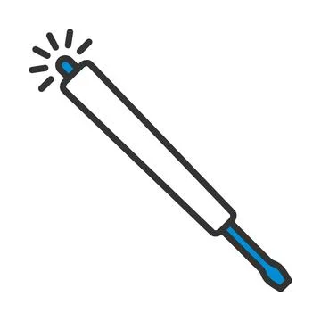 Electricity Test Screwdriver Icon 스톡 일러스트