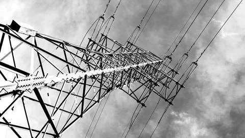 Electricity tower close up 스톡 사진