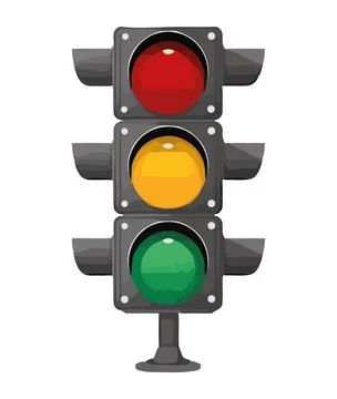 Electricity traffic stoplight Stock Illustration