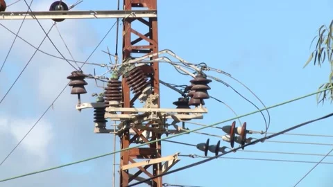 Electricity transformers  Video stock 273599877