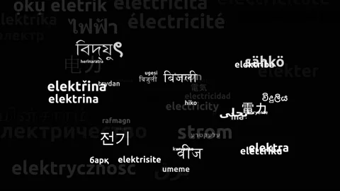 Electricity Translated in 55 Worldwide Languages Endless Looping 3d Zooming W 스톡 동영상 145201850