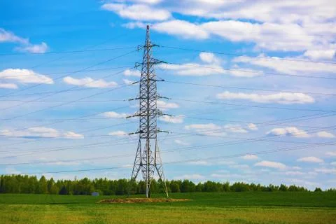 Electricity transmission pylon Stock Photos