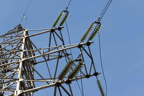 Electricity transmission tower 库存照片
