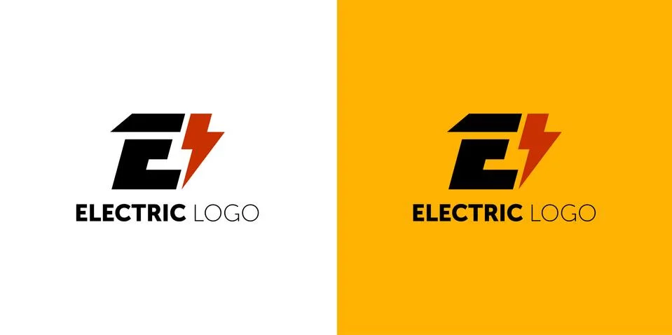Electricity - vector logo template concept illustration. Gear factory sign Stock Illustration