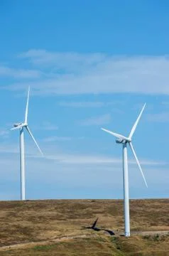 Electricity by wind power. Stock Photos