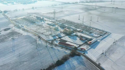 Electricity in winter. Stock Footage 148501760