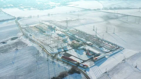 Electricity in winter. Stock Footage 148503406