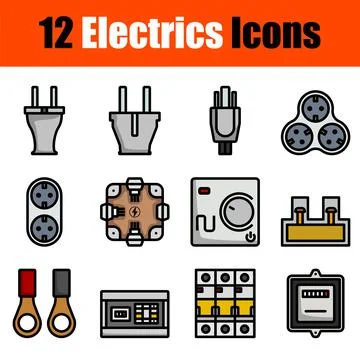 Electrics Icon Set イラスト素材