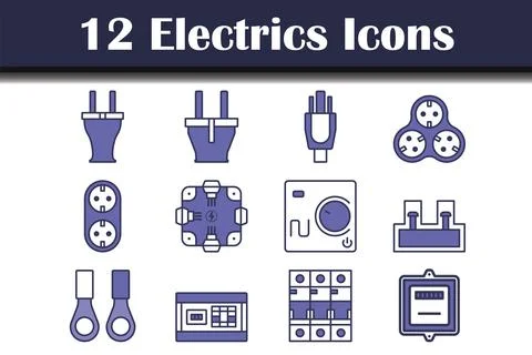 Electrics Icon Set イラスト素材