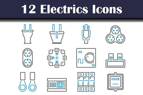 Electrics Icon Set イラスト素材