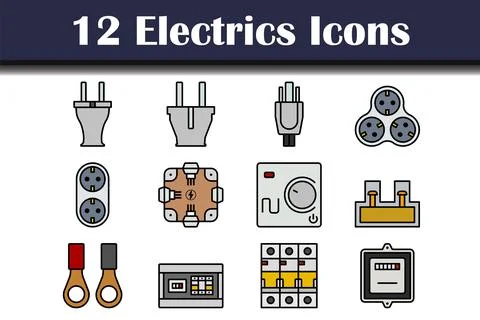 Electrics Icon Set イラスト素材