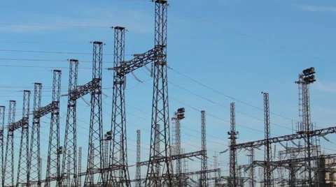 Electrification  Electric power, power, wire, current spark technology Stock Footage 54111115