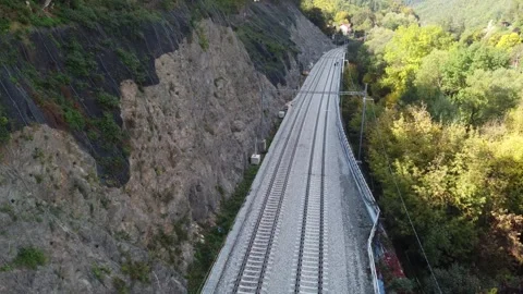 Electrified Railroad Construction 動画素材 242828862