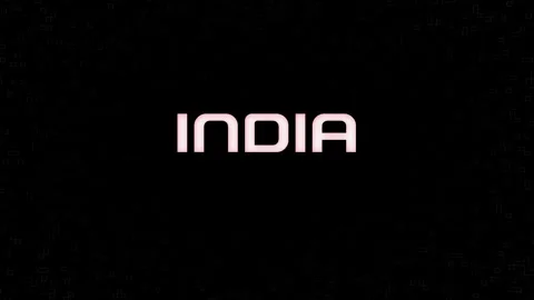 Electrified White on Black with yellow Logo INDIA Stock Footage 329459069