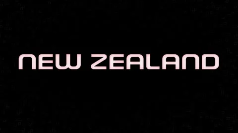 Electrified White on Black with yellow Logo NEW ZEALAND Video stock 329460410