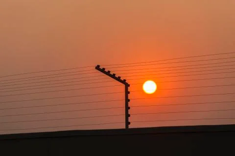 Electrified Wire Wall Stock Photos