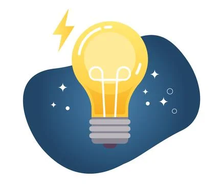 Electrifying Creative Ideas Light Bulb - Stock Illustration Stock Illustration