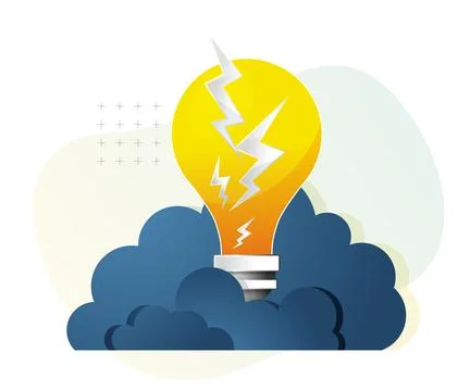 Electrifying Creative Ideas Light Bulb - Stock Illustration Stock Illustration