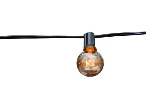 The electrifying design of the lamp blends seamlessly with the beauty of natu Stock Photos