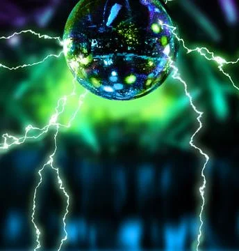 Electrifying disco mirror ball Stock Illustration
