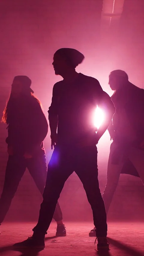 An electrifying dynamic dance performance flows brilliantly in vibrant, colorful Stock Footage 315169534