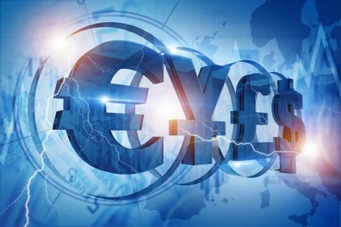 Electrifying forex market 스톡 일러스트