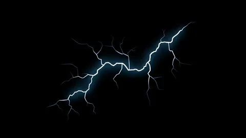 Electrifying lightning bolt flashing across dark sky in sequence Stock Footage 315127312