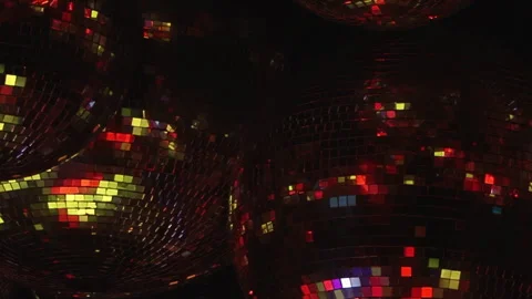 Electrifying Party Vibes From a Constellation of Spinning Disco Balls Stock Footage 334923172