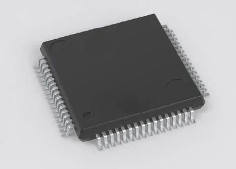 Electrionic Circuit Chip Package LQFP 3d illustration 스톡 일러스트