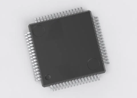 Electrionic Circuit Chip Package LQFP 3d illustration 스톡 일러스트
