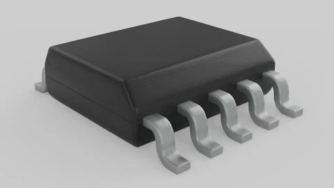 Electrionic Circuit Chip Package SSOP 3d illustration 스톡 일러스트