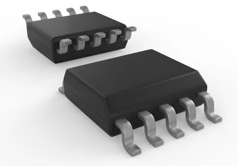 Electrionic Circuit Chip Package SSOP 3d illustration 스톡 일러스트