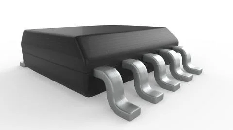 Electrionic Circuit Chip Package SSOP 3d illustration Stock Illustration