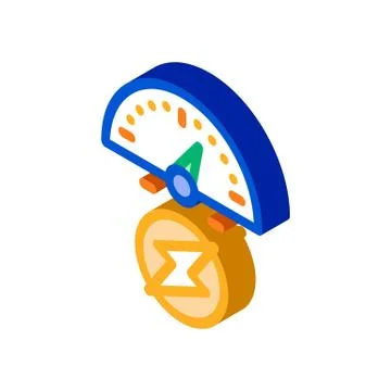 Electro car charge sensor isometric icon vector illustration Stock Illustration