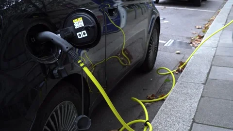 Electro car charging on the charging station 스톡 동영상 267689102