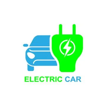 Electro car icon. Logo element illustration. Electro car symbol design from 2 스톡 일러스트